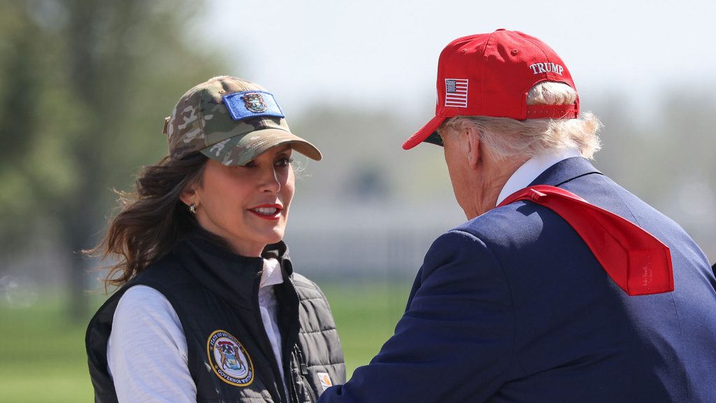 Michigan governor’s hug with Trump could hurt 2028 run: Dem strategists