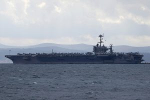 Pentagon keeps 2 aircraft carriers in Middle East for another week