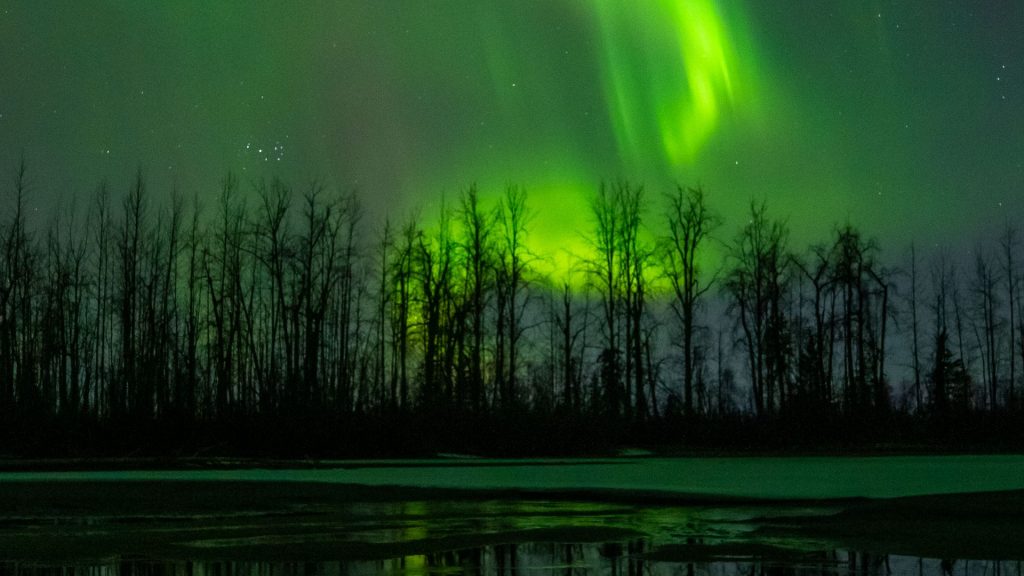 Aurora borealis? At this time of year? In this part of the country? Yes!