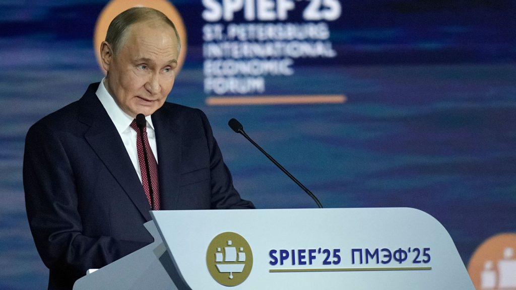 Putin tells national economic forum ‘all of Ukraine is ours’