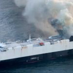 Freighter carrying 3,000 new vehicles sinks weeks after onboard fire
