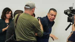 California senator handcuffed, removed from Noem’s LA news conference