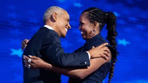 ‘She took me back!’: Obamas joke about divorce on new podcast episode