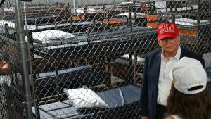 Trump tours ‘Alligator Alcatraz’ migrant detention center in Everglades