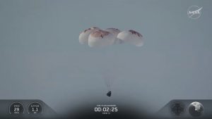 4 astronauts return from space with frozen science, splashdown Pacific debut