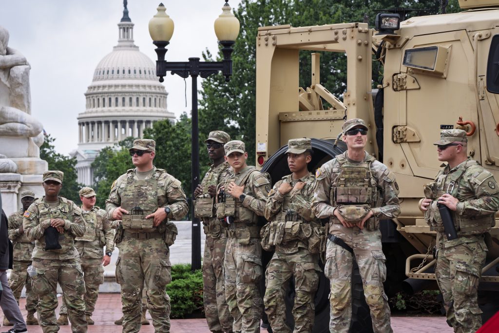 Some National Guard troops in DC now carrying service-issued weapons