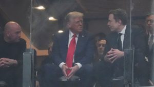 Trump downplays interaction with Musk at Charlie Kirk memorial