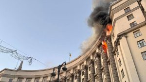 Russia’s largest air assault since start of war damages Ukraine gov’t building