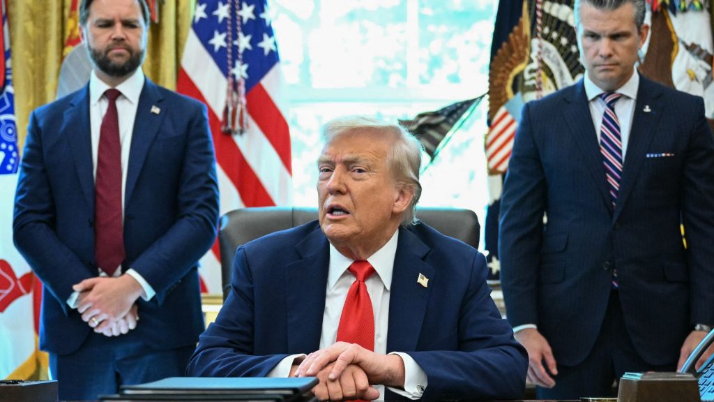 Trump shows off mock-up portrait of Biden’s autopen during interview