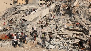 Israel wrecks second high-rise building, orders evacuations of Gaza City