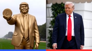Crypto investors install golden Trump statue; president’s approval rating hits second term low: Media Miss Minute