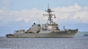 US warship docks in Caribbean as Trump eyes strikes on Venezuela, Colombia