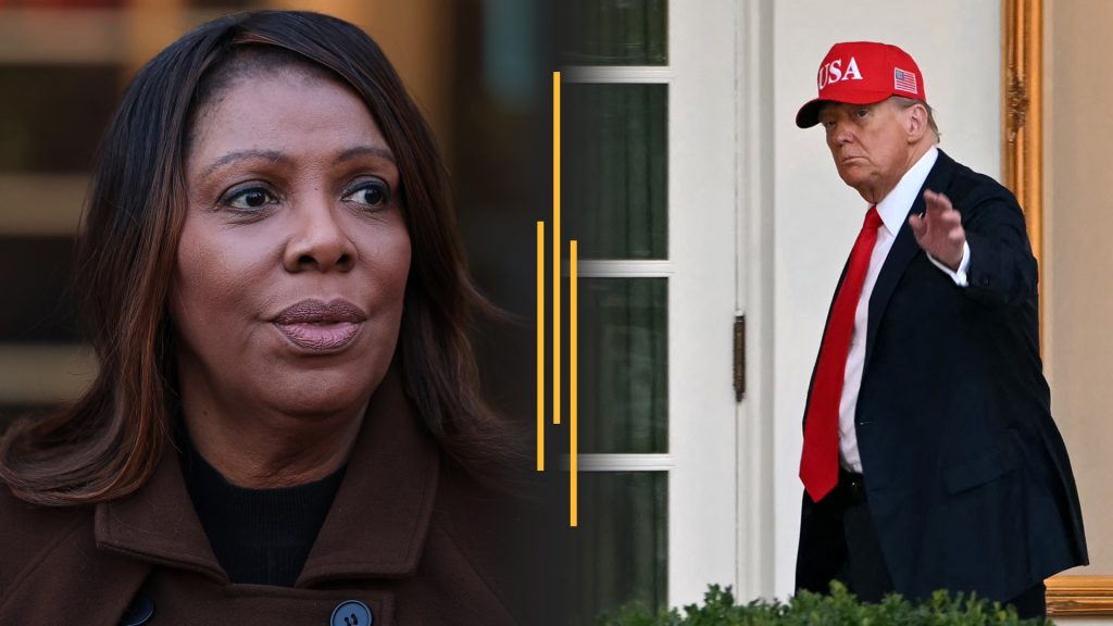 Letitia James fires back at ‘baseless’ charges; Trump prepares for physical