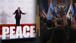 Trump celebrates Gaza ceasefire; Pentagon’s press policy faces backlash