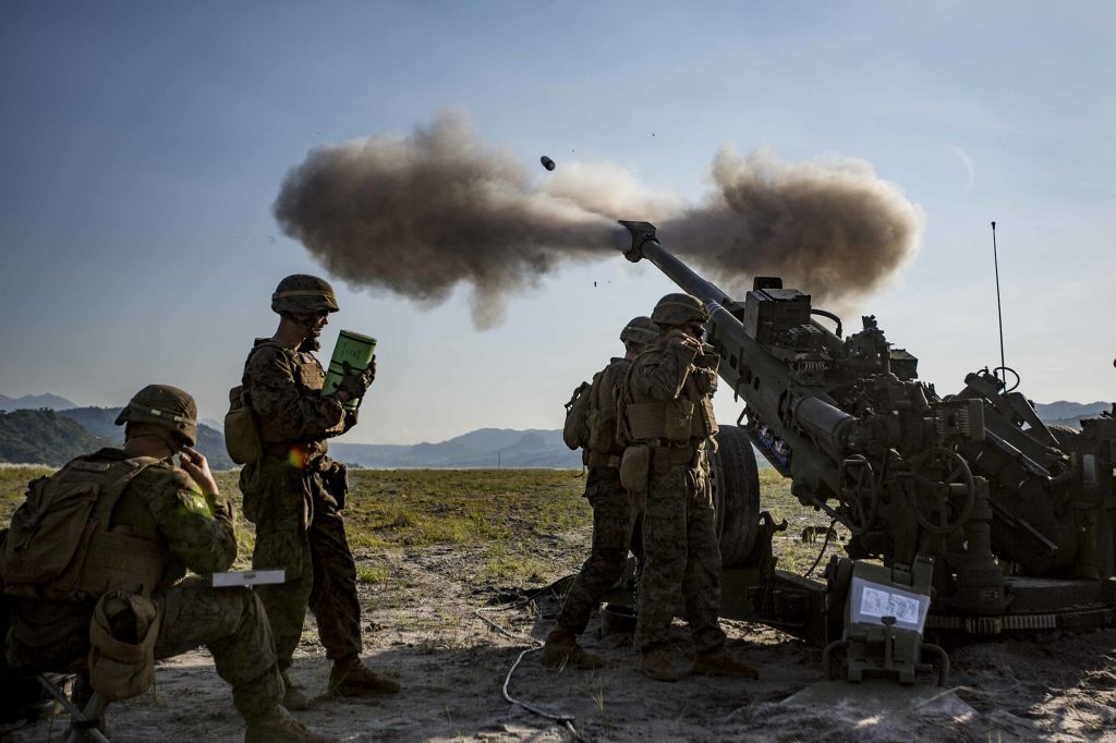 Marine artillery shell explodes over highway during drill, police say