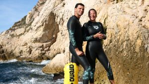 French couple swims the Atlantic to raise ocean awareness and inspire students