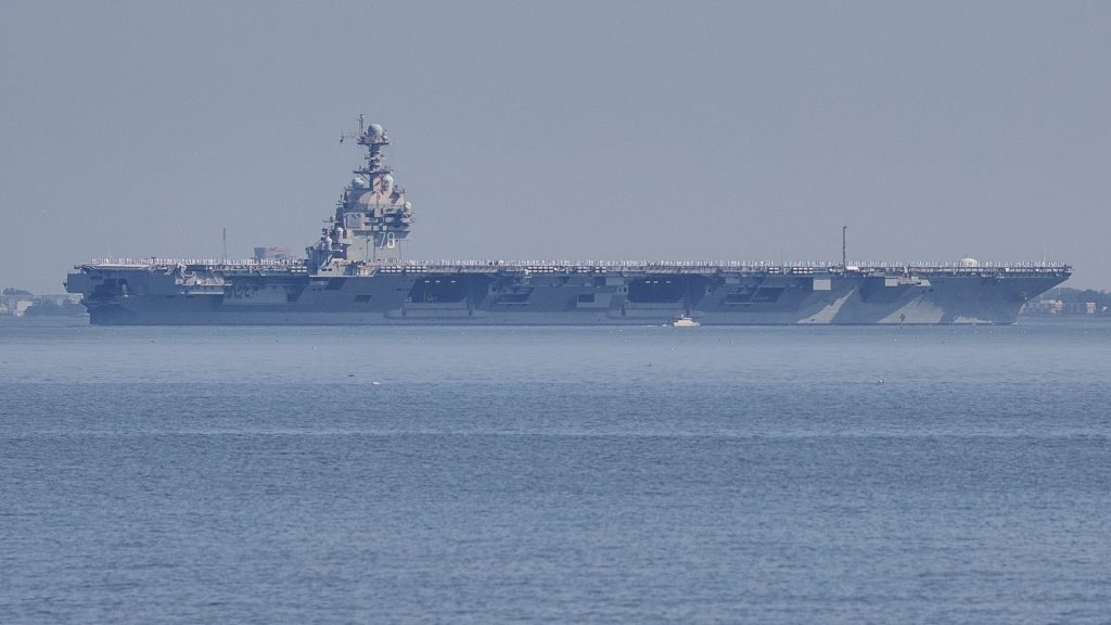 USS Gerald Ford moves into Caribbean as Venezuela mobilizes forces