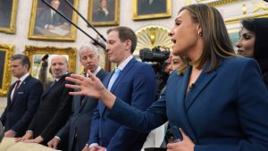 Reporter’s question sparks tense moment as Trump defends Saudi Crown Prince