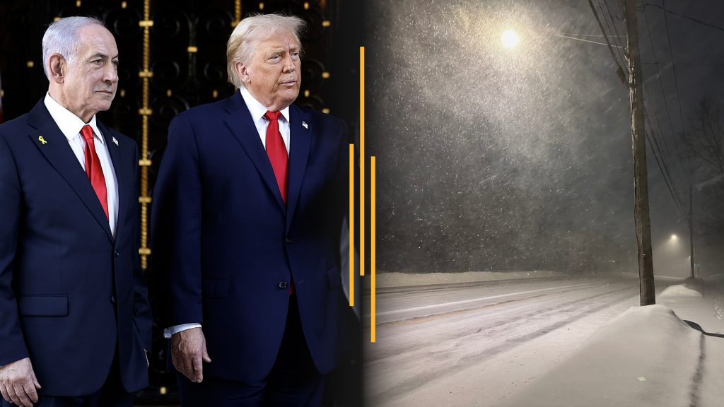 Trump escalates warnings to Hamas and Iran; Bomb cyclone moves east