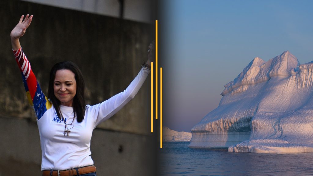 Machado claims mandate to lead Venezuela; Trump eyes Greenland