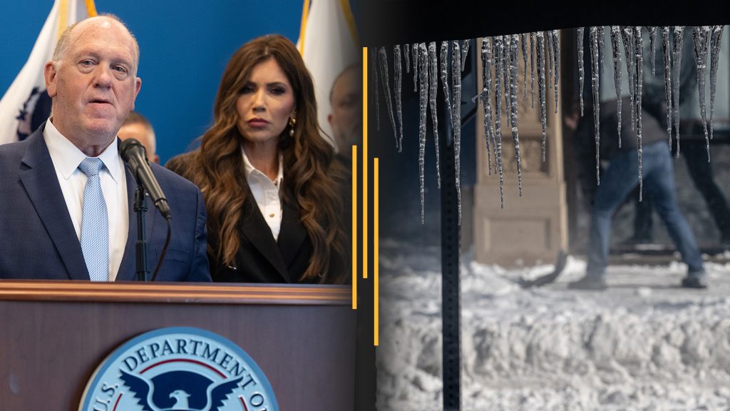 Homan dispatched to Minneapolis, Bovino exits; Millions dig out amid deep freeze