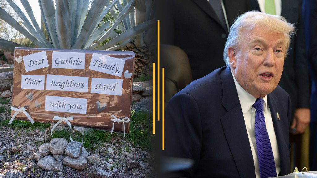 Ransom note, blood found in Guthrie case; Trump signs shutdown deal