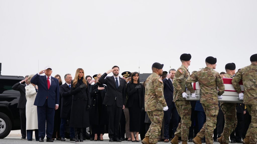 Trump attends dignified transfer for 6 US service members killed in Kuwait