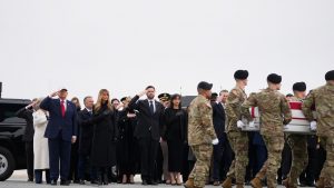 Trump attends dignified transfer for 6 US service members killed in Kuwait
