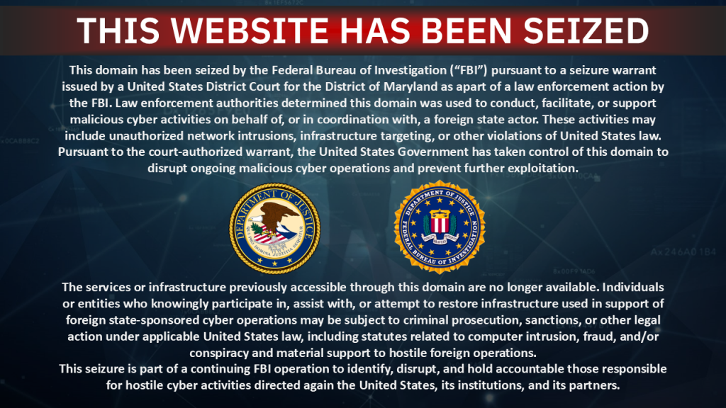 FBI seizes Iranian-linked hackers’ websites following cyberattack