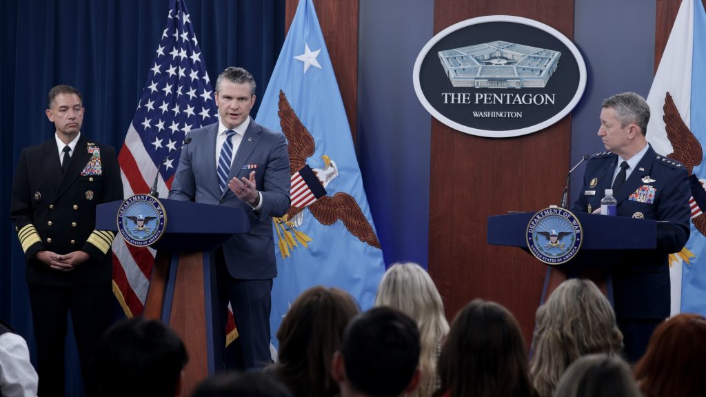 Hegseth warns Iran to ‘choose wisely,’ as Caine details blockade