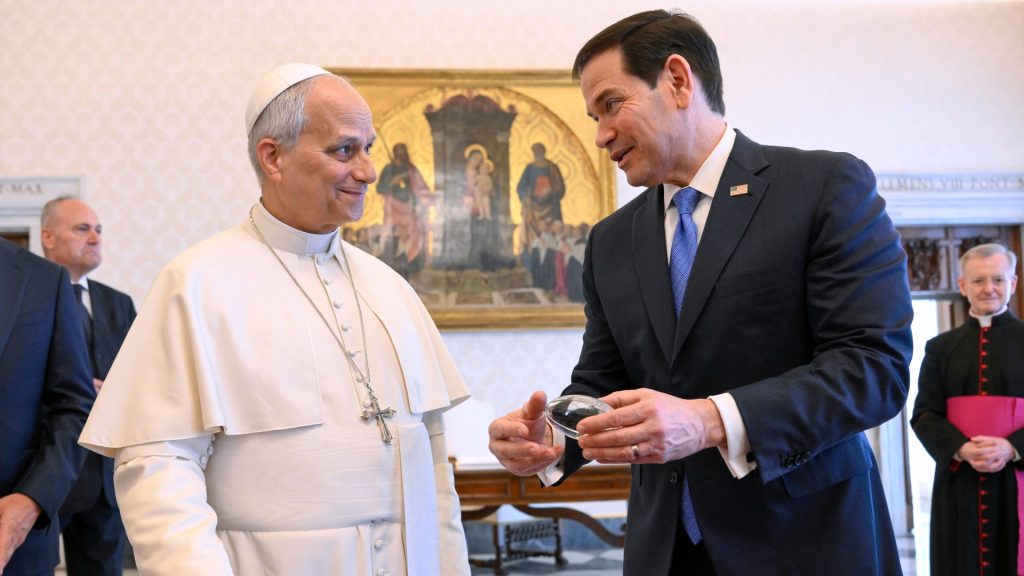 Marco Rubio meets with Pope Leo following weeks of tension over war in Iran