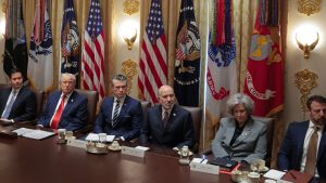 Trump gathers Cabinet as Iran accuses US of violating truce
