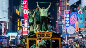 As the Knicks win long-awaited title, New York gets rowdy