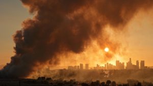 Firefighters gain ground on massive LA warehouse fire
