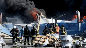 Russian drones kill 37 near Kyiv weapons depot