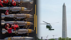 Trump denies weapons shortage reports; FAA investigates Marine One close call