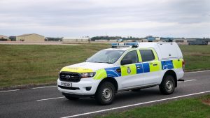 British police arrest 5 suspected of committing offenses under Explosives Act near US air base