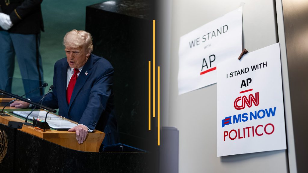 Trump set for UN speech with Iran in focus; White House media ban goes to court