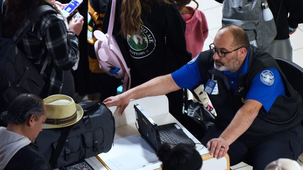 TSA loses its chairs, leaving its union worried about worker health when forced to stand
