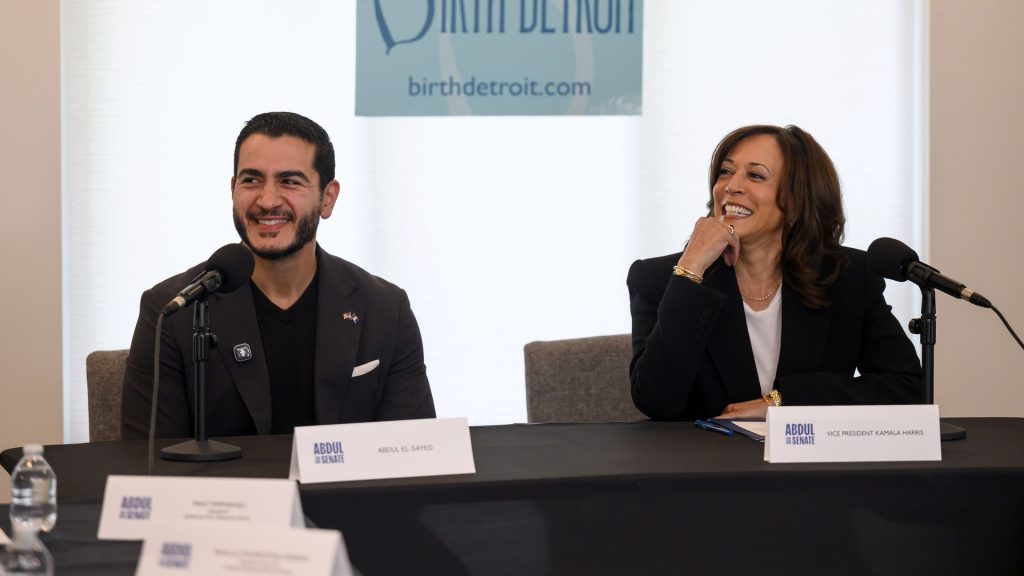 Harris hits campaign trail with El-Sayed as some other Democrats keep their distance