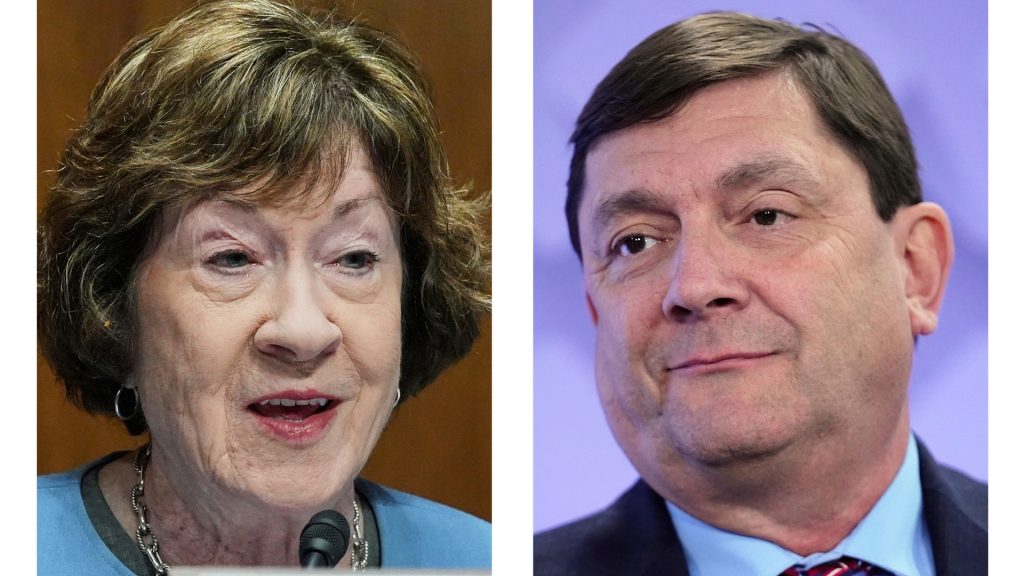 Susan Collins, Troy Jackson spar over Trump, abortion and ICE in first Senate debate